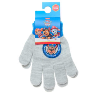 Alternative view of Mănuși tricotate pentru copii, Patrula Cățelușilor Chase, gri cu manșetă albastră, acril, licență oficială PAW Patrol®
