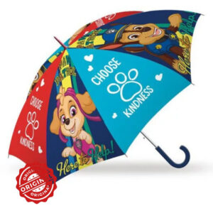 Umbrelă pentru copii, semiautomată, Patrula Cățelușilor, Ø84 cm, 268 gr, licență oficială Paw Patrol®