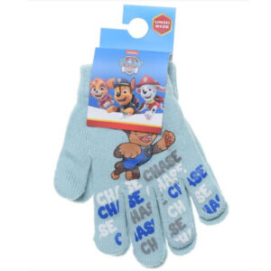 Alternative view of Mănuși tricotate pentru copii, Patrula Cățelușilor Chase, bleu deschis cu imprimeu „CHASE” colorat, acril, licență oficială PAW Patrol®