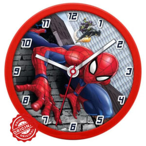 Ceas de perete pentru copii, Spider-Man, Ø25 cm, licență oficială Marvel®