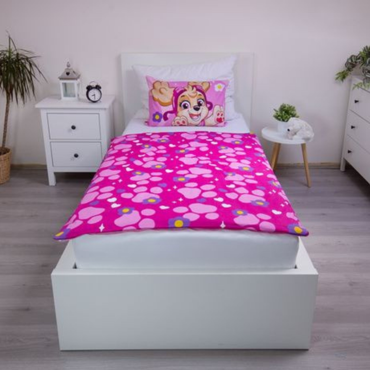 Lenjerie de pat copii, Patrula Cățelușilor, Husă de pilotă 100×135 cm + Față de pernă 40×60 cm, 100% bumbac, Set licențiat Paw Patrol® - imagine 3