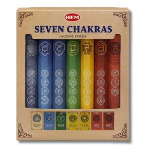 Set 7 pachete de Bețișoare Parfumate chakrale x 20 bețișoare fiecare – Armonie, Energie și Echilibru Interior, fabricate în India, HEM®