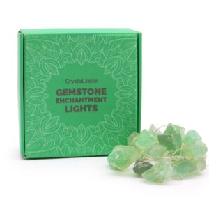 Ghirlandă de lumini cu cristale naturale de Jad (pietre semiprețioase), alimentare USB, 220 cm
