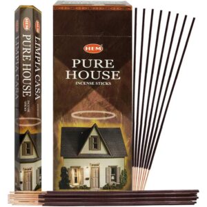 Set 6 Pachete a 20 de Bețișoare Parfumate  Pure House (Casă Curată), fabricat în India, HEM®