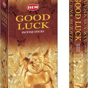 Set 6 Pachete Bețișoare Parfumate Good Luck (Noroc) – fabricat în India, HEM®