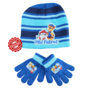 Set căciulă și mănuși copii, Paw Patrol™ Marshall & Chase, albastru, mărime unică, 100 gr, licență oficială Nickelodeon®