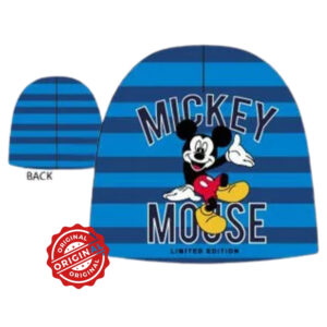 Căciulă de iarnă pentru copii, tricotată, albastru, Disney Mickey Mouse Limited Edition, 52–54 cm, 46 gr, licență oficială Disney®