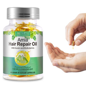 Alternative view of Capsule cu Ulei de Amla, Keratină și Multivitamine pentru tratamentul părului uscat și deteriorat | ALIVER®, 40 buc
