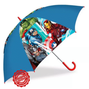 Umbrelă pentru copii, manuală, Avengers, Ø68 cm, 186 gr, licență oficială Marvel®