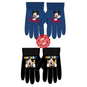 Set 2 perechi mănuși tricotate unisex, Mickey Mouse, albastru și negru, licență oficială Disney®
