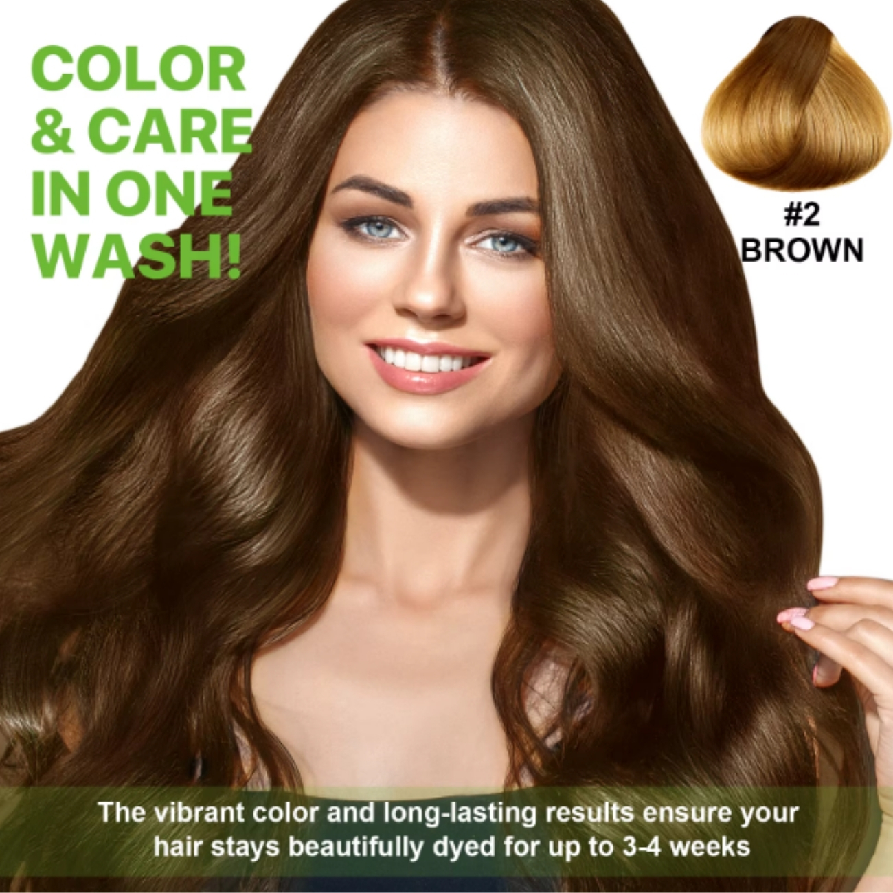 Șampon colorant 3 în 1 | Hrănește scalpul, stimulează circulația și oferă o culoare intensă, Nr. 2, Șaten deschis, 500 ml, ALIVER® - imagine 7
