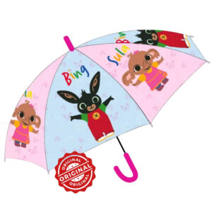 Umbrelă pentru copii, semiautomatică, Bing & Sula, Ø74 cm, 180 gr, licență oficială Bing Bunny®