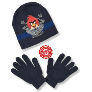 Set căciulă și mănuși copii, Angry Birds™ Heavy Hitters, bleumarin & albastru, 71 g, mărime unică, licență oficială Rovio®