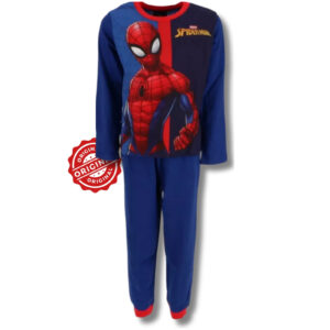 Pijamale lungi pentru copii, set din bumbac, Marvel Spider-Man, albastru, 3–8 ani (98–128 cm), 173 gr, licență oficială Marvel®