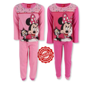 Alternative view of Pijamale lungi pentru copii, set din bumbac, Disney Minnie Mouse & Figaro, roz bonbon, 3–8 ani (98–128 cm), 173 gr, licență oficială Disney®