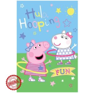 Pătură polar pentru copii, Peppa Pig – Purcelușa Peppa, 100x150 cm, 338 g, licență oficială