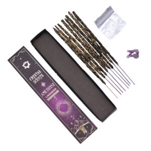 Bețișoare parfumate cu cristal de Ametist și aromă de Lavandă | Ritual de calm, claritate și echilibru interior