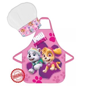 Set șorț și bonetă bucătar pentru copii, Paw Patrol Duo, 3–8 ani, licență oficială Nickelodeon®