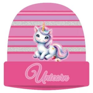Căciulă de iarnă pentru copii Unicorn, roz, o mărime universală, 80 g