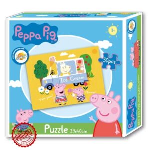 Puzzle pentru copii, Purcelușa Peppa, 50 piese, 40x29 cm, licență oficială