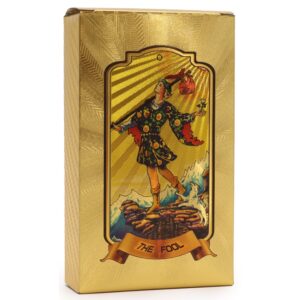 Cărți de Tarot înnobilate cu foiță de aur de 24K