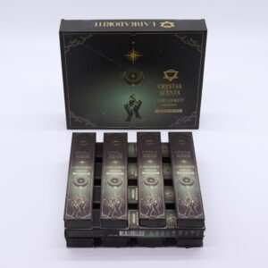 Alternative view of Bețișoare parfumate cu cristal de Labradorit și aromă de Rută (Arruda) | Ritual de protecție, intuiție și transformare