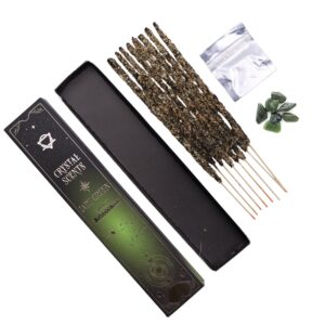 Bețișoare parfumate cu cristal de Jad Verde și mix de arome | Ritual de armonie, prosperitate și liniște interioară