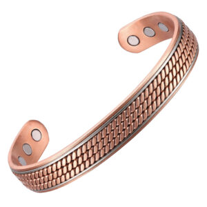 BRĂȚARĂ MAGNETICĂ TERAPEUTICĂ XTERRA DIN CUPRU PUR 99,99% CU 6 MAGNEȚI DE NEODIM | Model VS1105