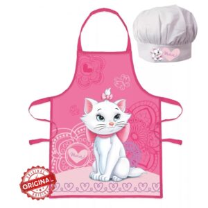 Set șorț și bonetă bucătar pentru copii, MARIE – The Aristocats, 3–8 ani, licență oficială Disney®