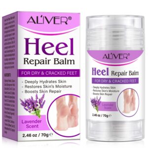 Balsam reparator cu acid hialuronic, ulei de mentă, ulei de argan și extract de lavandă pentru călcâie, mâini și coate crăpate, hidratare intensă & regenerare, 70 g, ALIVER®