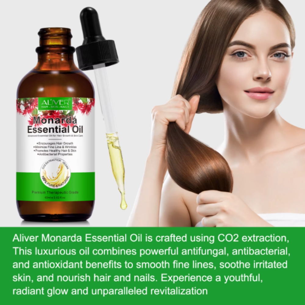 Ulei esențial de Monarda, 100% natural și pur, ayurvedic antioxidant pentru păr, piele și unghii, 60 ml, ALIVER® - imagine 3