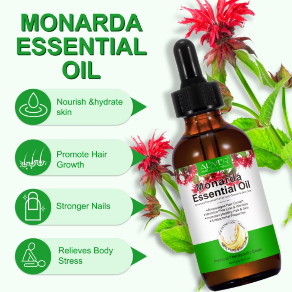 Ulei esențial de Monarda, 100% natural și pur, ayurvedic antioxidant pentru păr, piele și unghii, 60 ml, ALIVER® - imagine 4