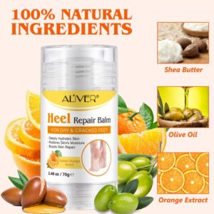 Alternative view of Balsam reparator cu extract de portocală pentru călcâie, mâini și coate crăpate, hidratare intensă & regenerare, 70 g, ALIVER®