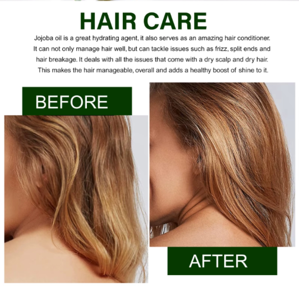 Ulei de Jojoba presat la rece pentru păr, față & corp, 100% pur, nerafinat, 60 ml, ALIVER® - imagine 3