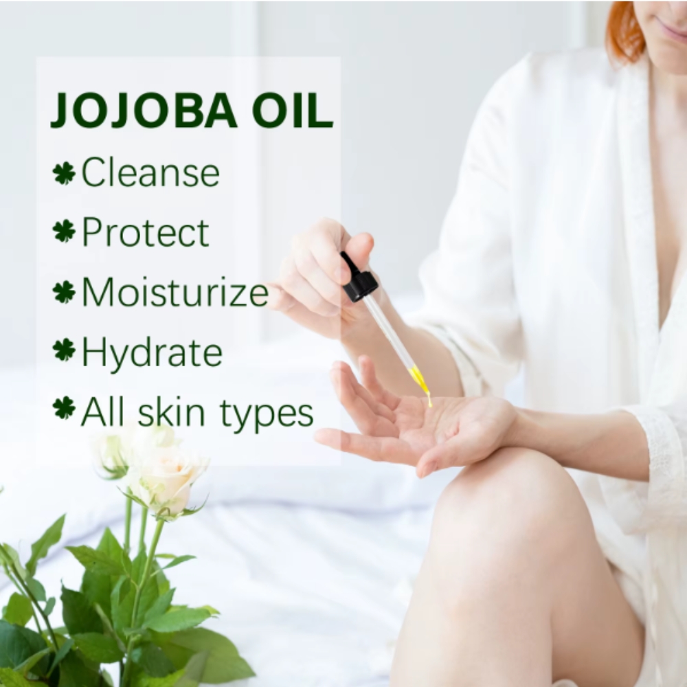 Ulei de Jojoba presat la rece pentru păr, față & corp, 100% pur, nerafinat, 60 ml, ALIVER® - imagine 4