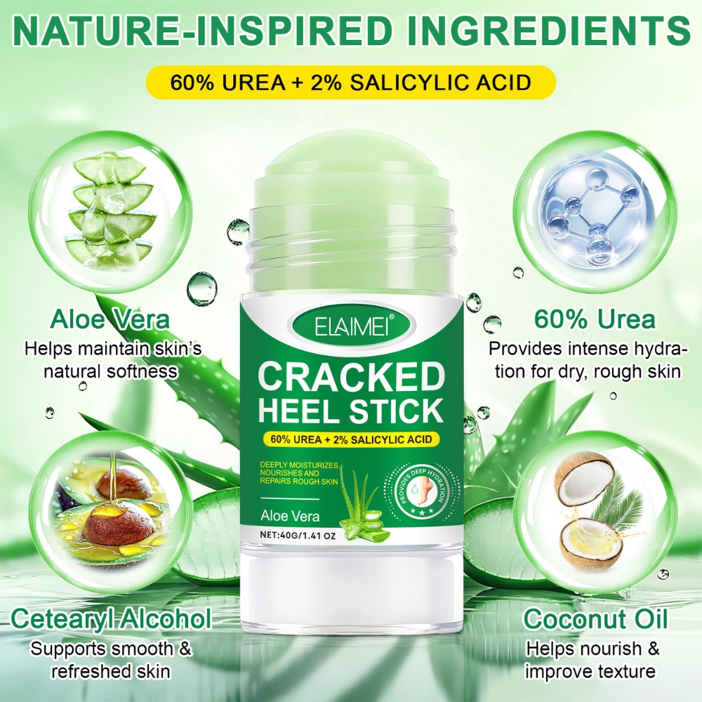 Balsam reparator tip stick cu Aloe vera pentru călcâie, mâini și coate crăpate, hidratare intensă & regenerare, 40 g, ALIVER® - imagine 2