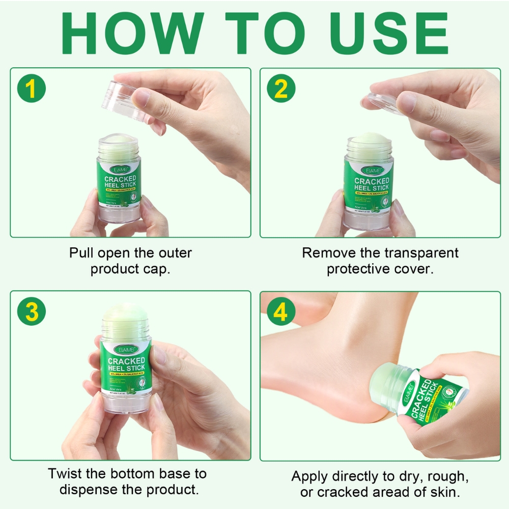 Balsam reparator tip stick cu Aloe vera pentru călcâie, mâini și coate crăpate, hidratare intensă & regenerare, 40 g, ALIVER® - imagine 3