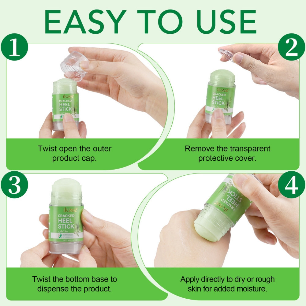 Balsam reparator tip stick cu Aloe vera pentru călcâie, mâini și coate crăpate, hidratare intensă & regenerare, 40 g, IKZEE® - imagine 4