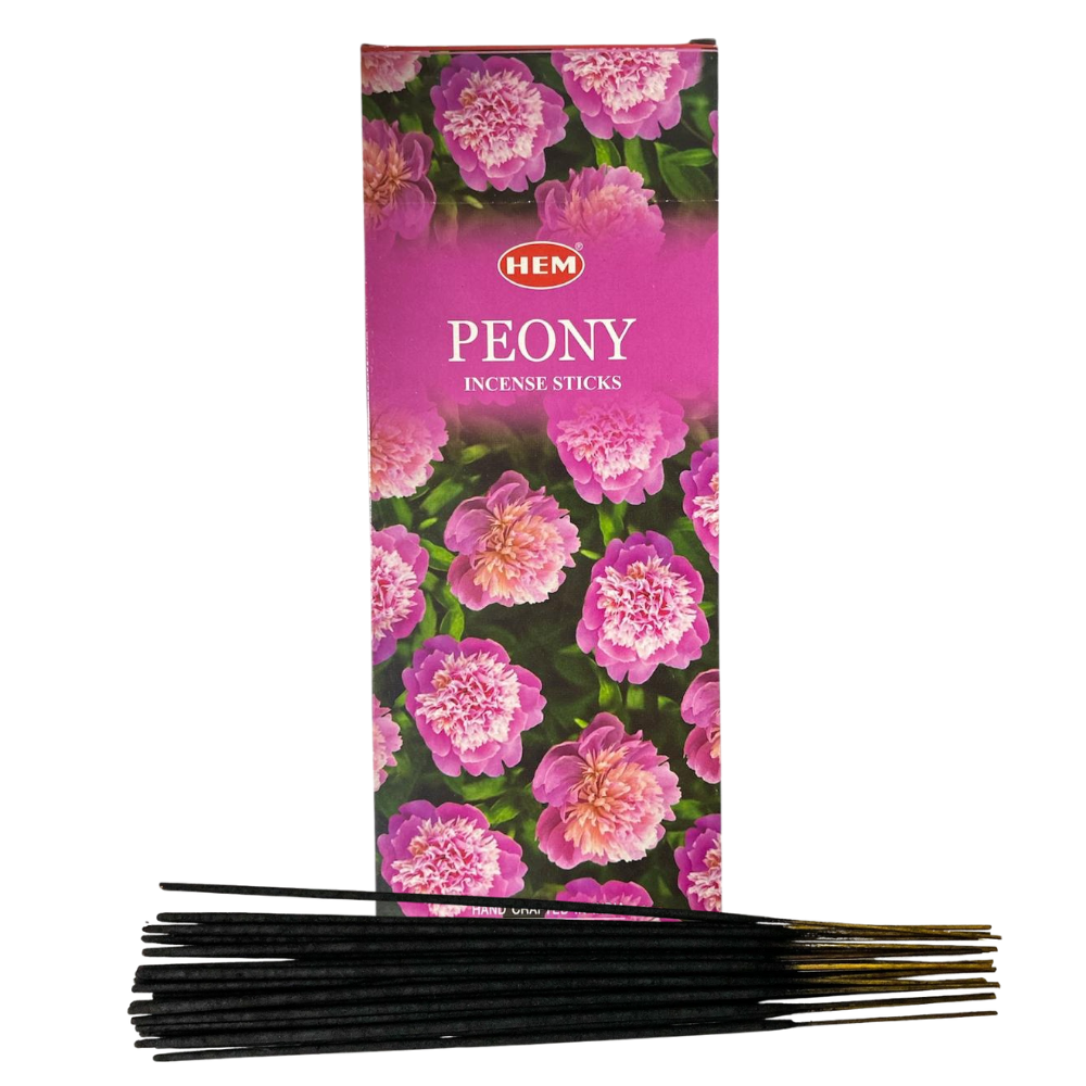Set 6 pachete bețișoare parfumate HEM® Peony (Bujor), 120 buc - imagine 3