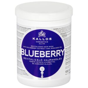 Mască de păr revitalizantă Kallos Cosmetics Blueberry, cu extract de afine și ulei de avocado, 1000 ml