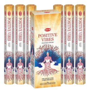 Set 6 pachete bețișoare parfumate HEM® Positive Vibes, 120 buc