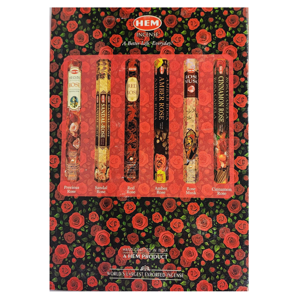 Set 6 pachete de bețișoare parfumate HEM® Roseline – 6 arome de trandafir, 120 buc - imagine 3