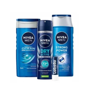 Alternative view of Set cadou NIVEA MEN Strong Power – Gel de duș Fresh Ocean 250 ml, Șampon Strong Power 250 ml, Deodorant Dry Active 150 ml & Labello Men Active