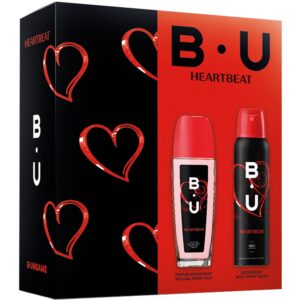 Set cadou B.U. Heartbeat – Gel de duș aromat 250 ml & Deodorant spray 150 ml