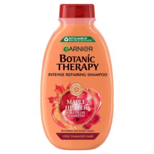 Șampon reparator intens pentru păr foarte deteriorat, cu Ulei de Ricin & Sevă de Arțar, Garnier Botanic Therapy Maple Healer, 400 ml