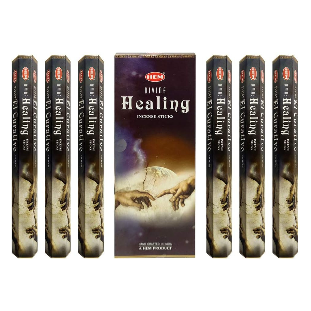 Set 6 pachete bețișoare parfumate HEM® Divine Healing, 120 buc - imagine 2