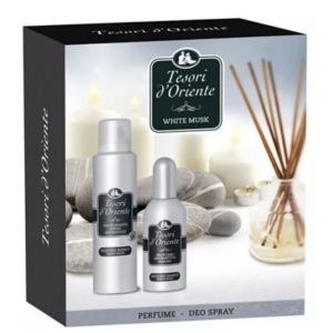 Set cadou Tesori d’Oriente White Musk – Parfum aromatic 100 ml + Deo spray 150 ml