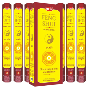 Set 6 pachete bețișoare parfumate HEM® Feng Shui, Elementul Pământ, 120 buc