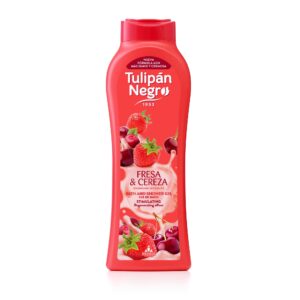 Gel de duș Tulipán Negro® Fresa & Cereza (Căpșuni & Cireșe) – efect stimulant, 650 ml