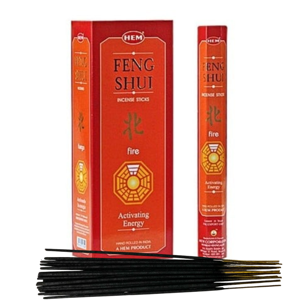 Set 6 pachete bețișoare parfumate HEM® Feng Shui, Elementul FOC, 120 buc - imagine 3